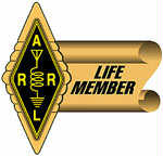 Life Member logo of ARRL, the American Radio Relay League
